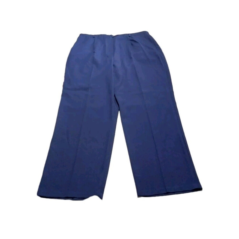 Sag Harbor Women 18 Plus Pants Classic Navy Blue Career Work Trouser Lightweight